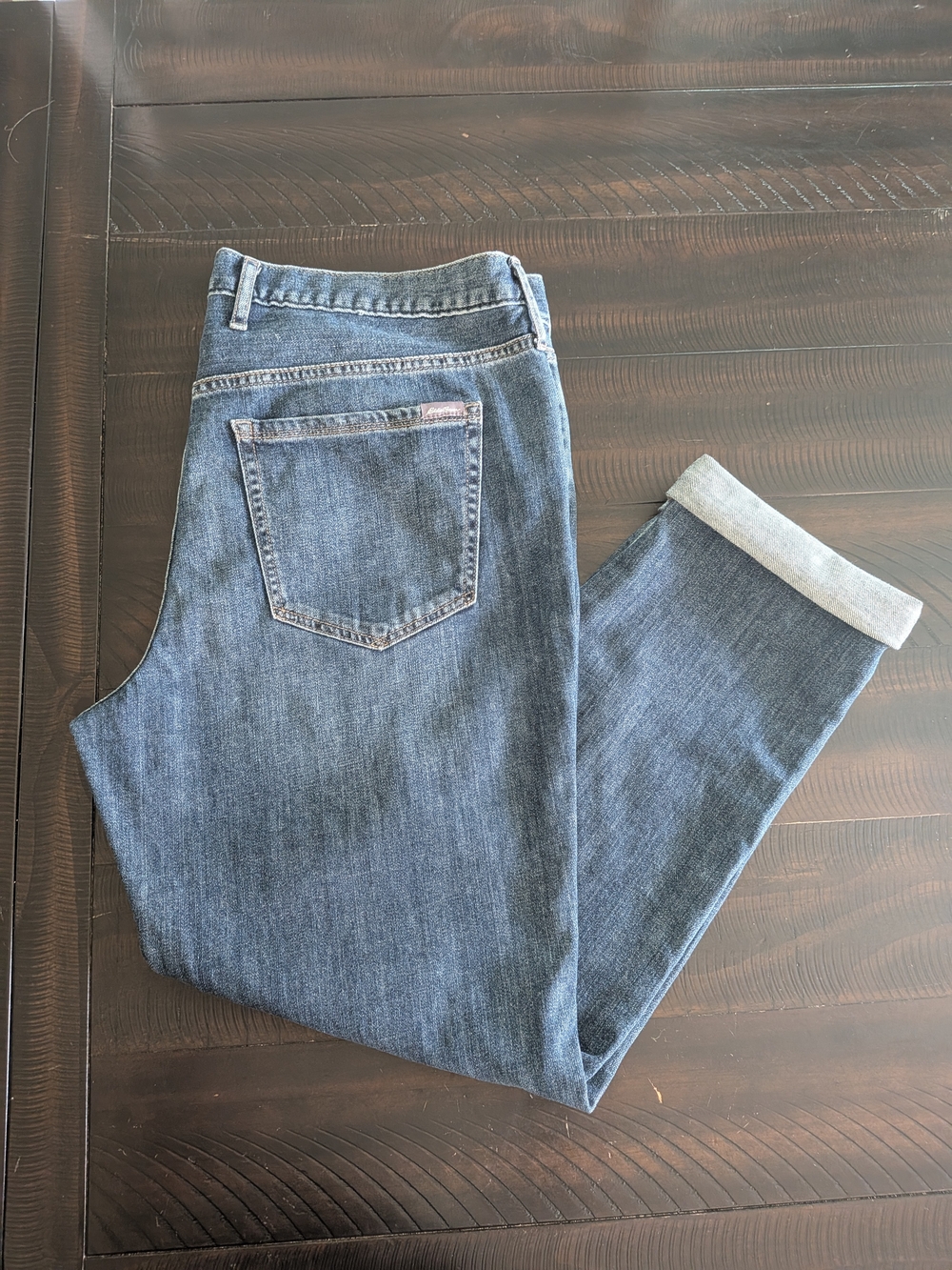 Eddie Bauer Women's Boyfriend Jeans in Blue Denim